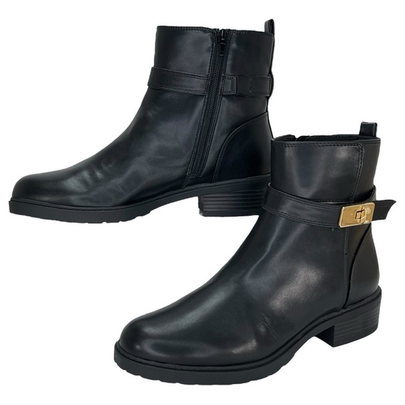 Giani Bernini Becca Black Faux Leather Womens Ankle Boots Size 9M - Picture 12 of 12